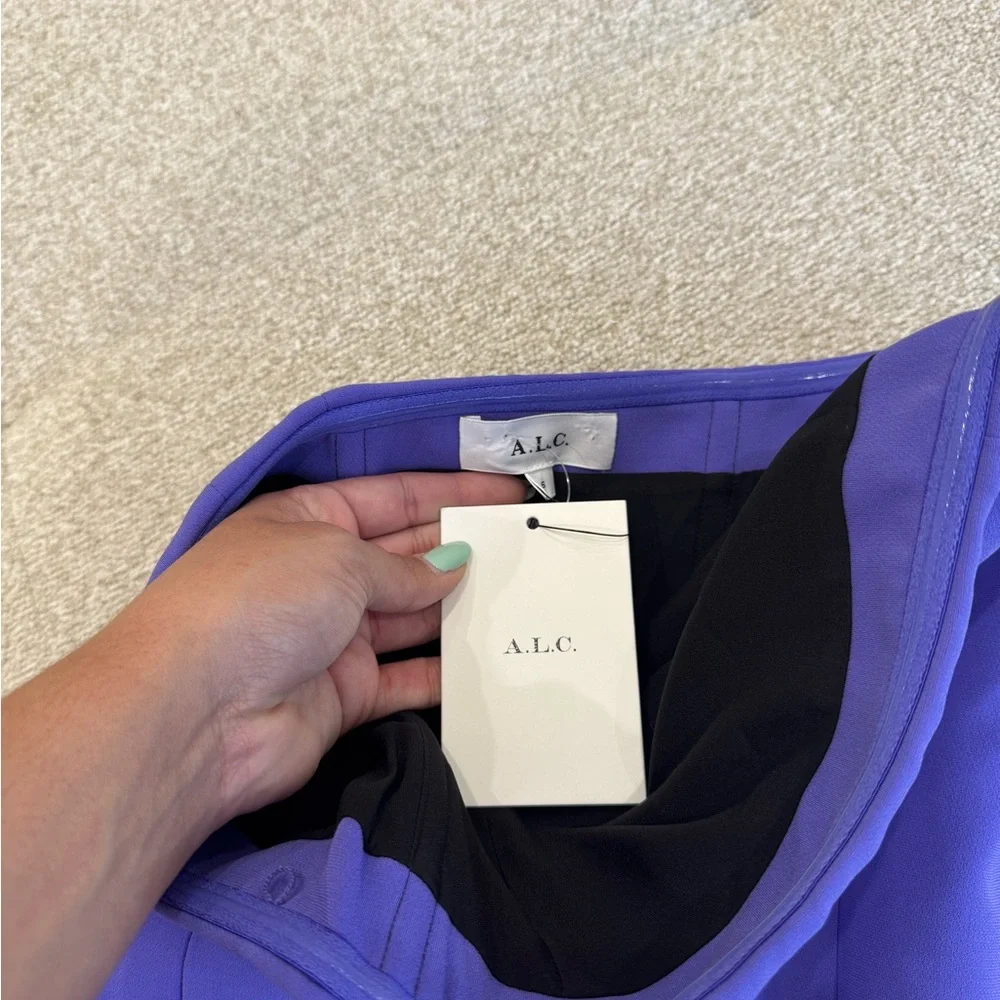 NWT ALC Women's Purple Elsie Strapless Mini Dress- Size 6 - Picture 5 of 8